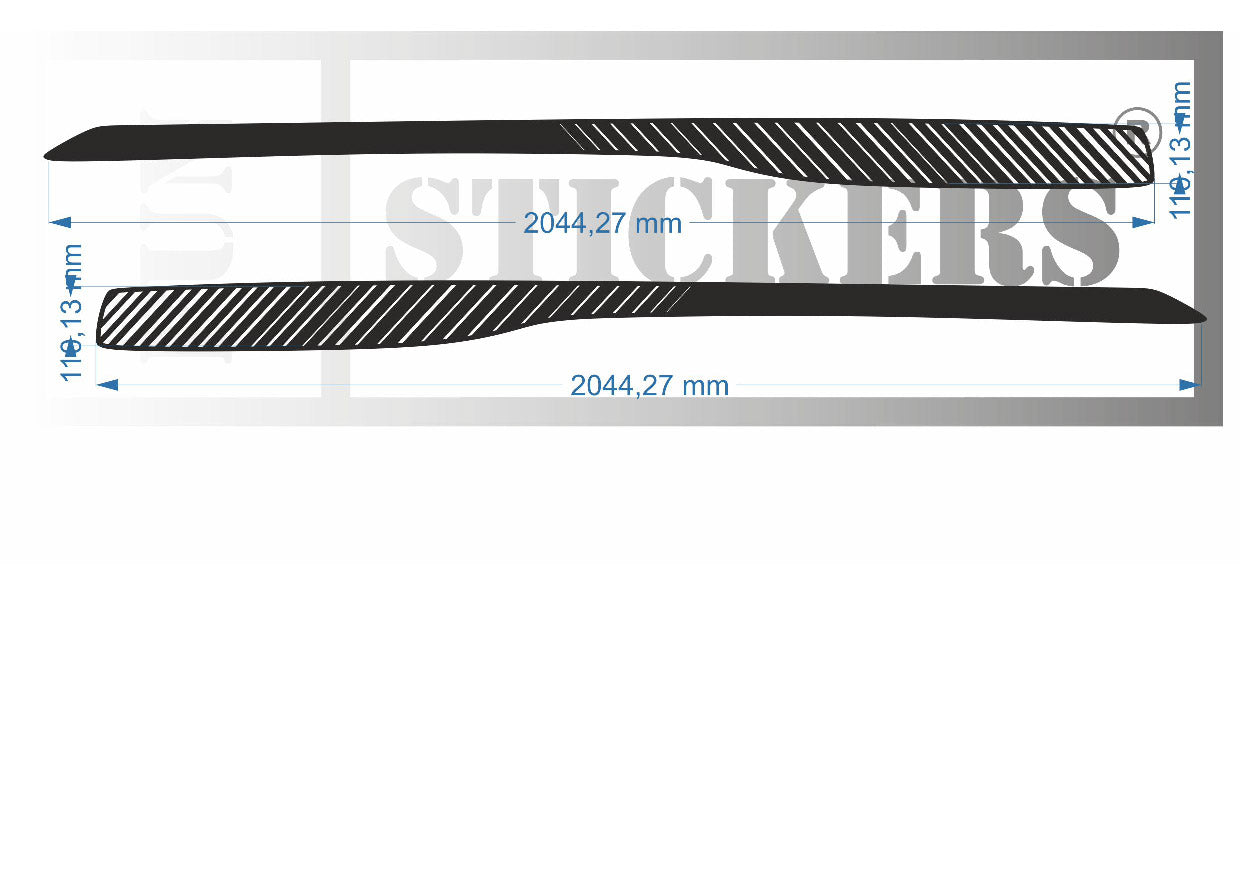 stickers autocollants pour RENAULT TWINGO 3 - kit décoration BANDES LATERALES