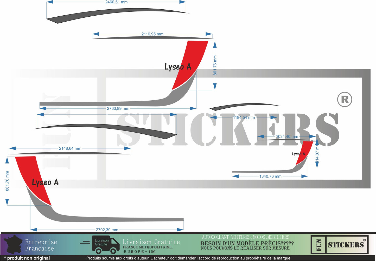 Sticker kit décoration intégrale LYSEO – Compatible toutes marques camping-car