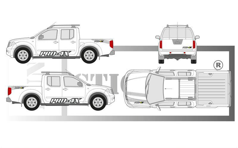 stickers autocollants pour Nissan Navara - kit décoration intégral pro-4x
