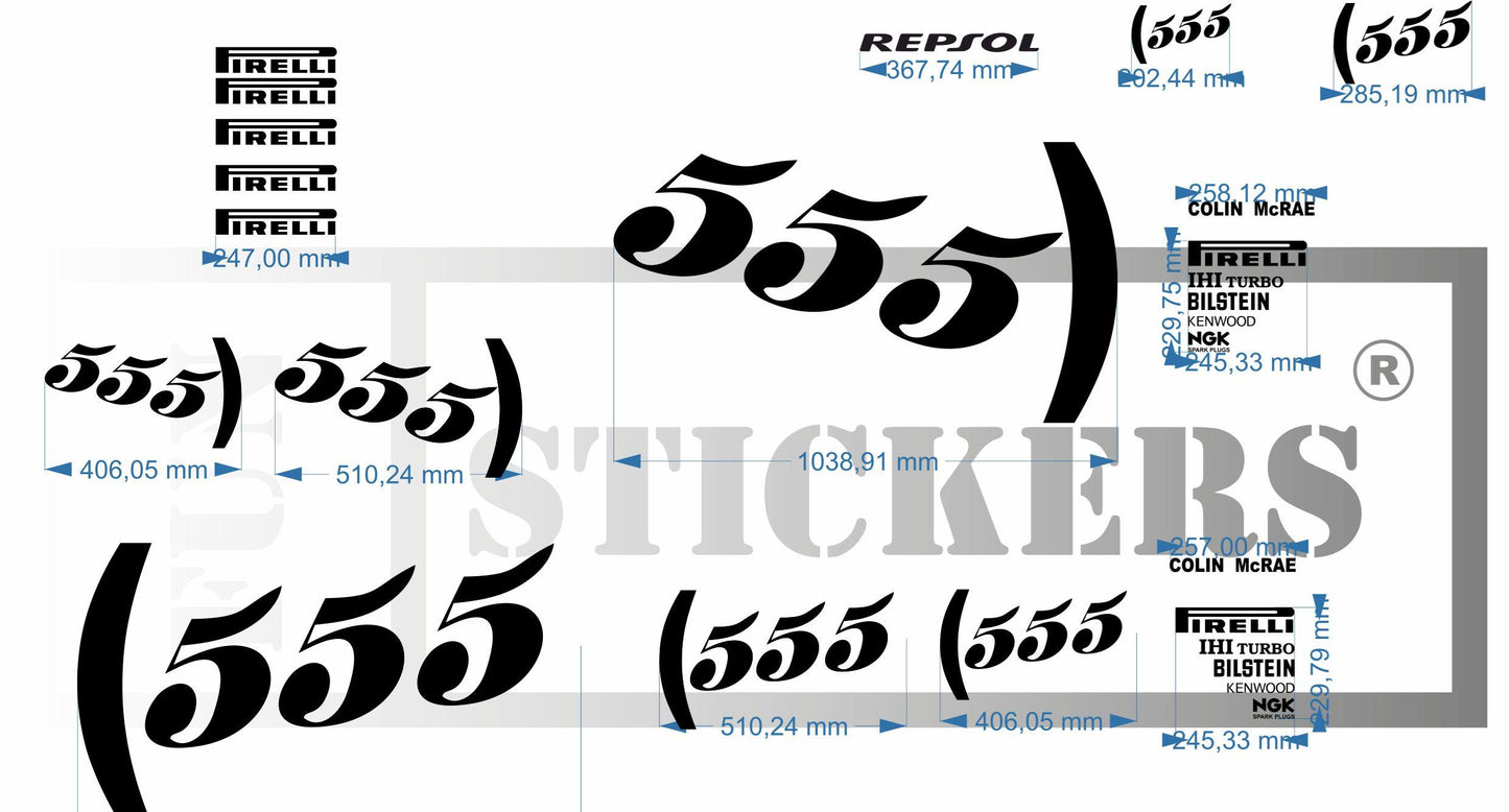 stickers autocollants pour Subaru impreza - kit décoration effet wrc