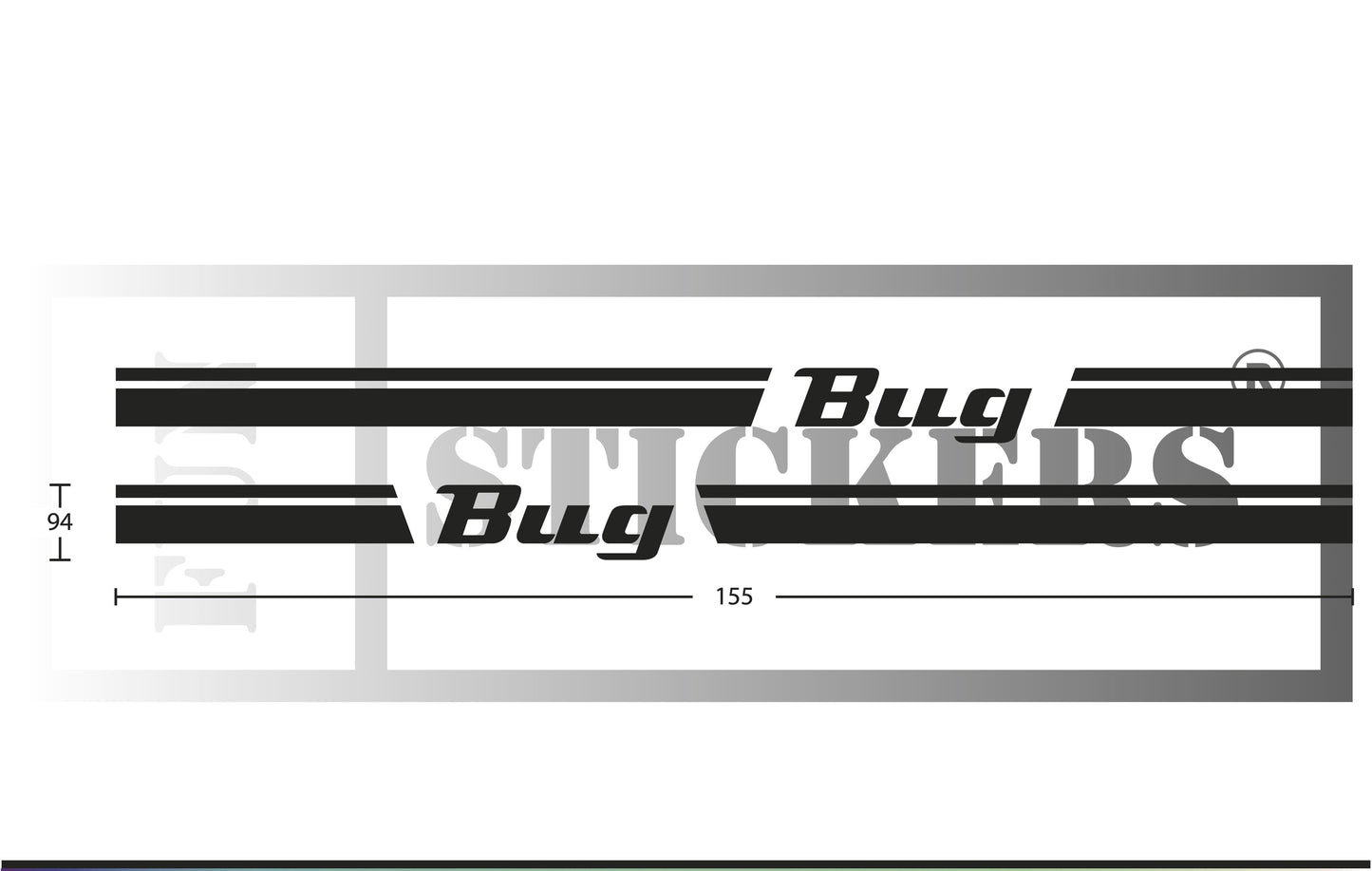 Stickers kit bandes pour new beetle volkswagen compatible bas de caisse BUG