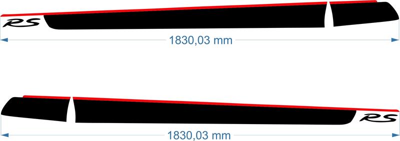 stickers autocollants pour Porsche - kit décoration bandes RS