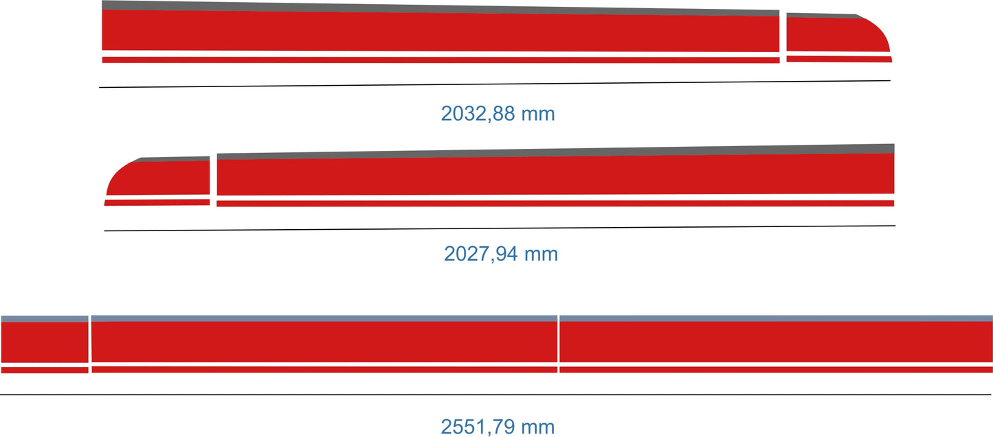 stickers autocollants pour Porsche - kit décoration intégrales