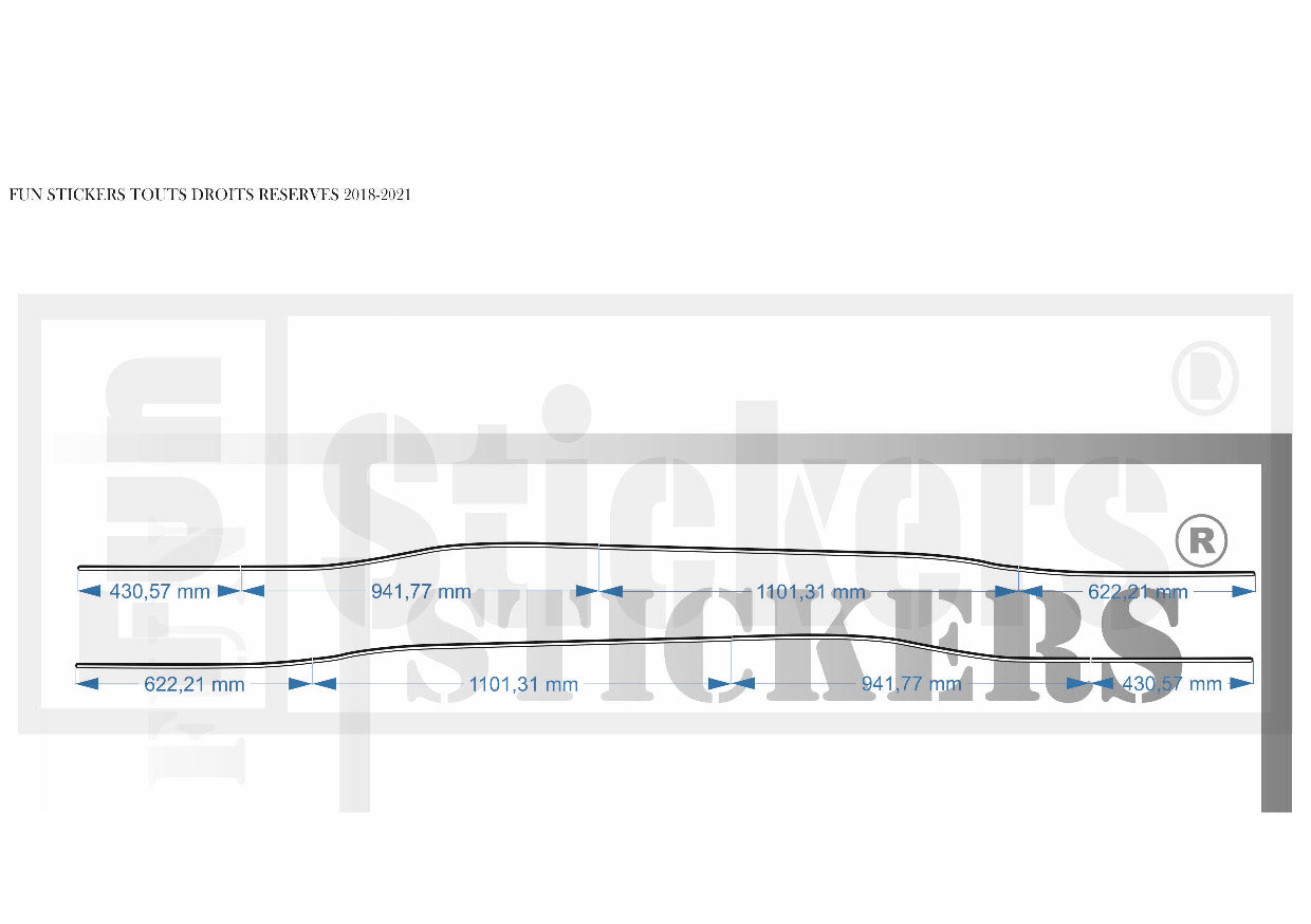 stickers autocollants POUR TWINGO 3 RENAULT - kit décoration BANDES LATERALES