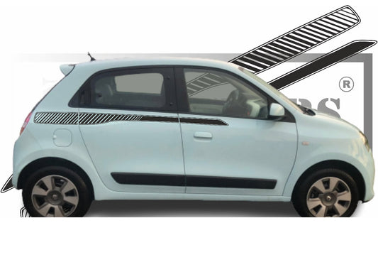 stickers autocollants pour RENAULT TWINGO 3 - kit décoration BANDES STRIPE