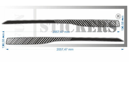 stickers autocollants pour RENAULT TWINGO 3 - kit décoration BANDES STRIPE