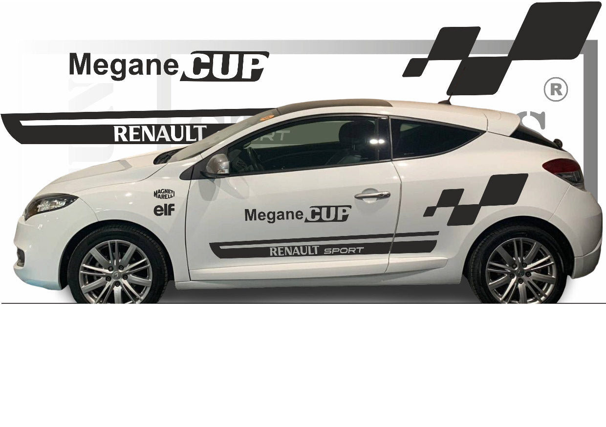 stickers autocollants pour Renault megane - kit décoration Cup sport rs