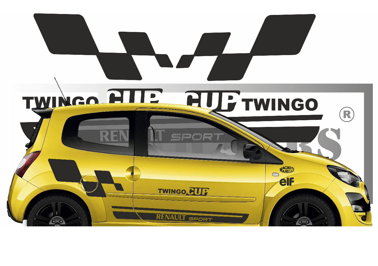 stickers autocollants pour RENAULT TWINGO  - kit décoration INTEGRALE