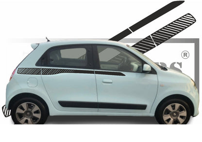 stickers autocollants pour RENAULT TWINGO 3 - kit décoration BANDES LATERALES