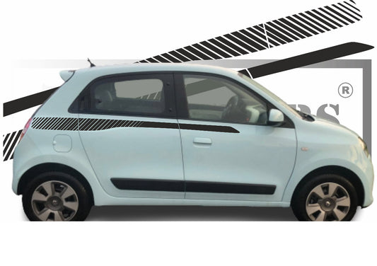 stickers autocollants pour RENAULT TWINGO 3 - kit décoration BANDES STRIPE