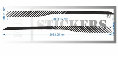 stickers autocollants pour RENAULT TWINGO 3 - kit décoration BANDES STRIPE