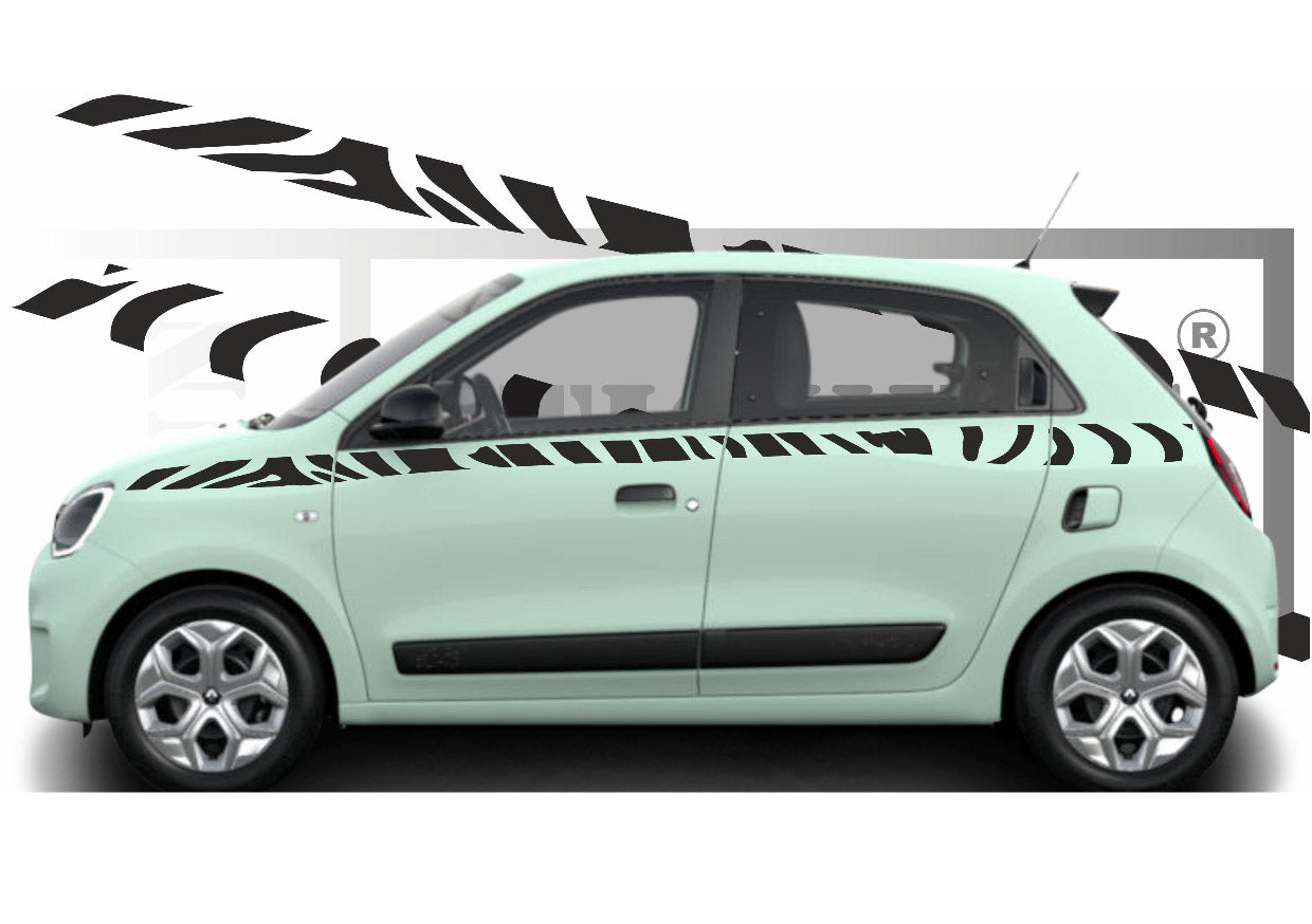 stickers autocollants POUR RENAULT TWINGO 3 - kit décoration BANDES intégral