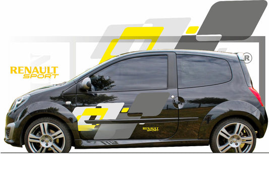 stickers autocollants pour RENAULT TWINGO - kit décoration EFFET SPORT RS
