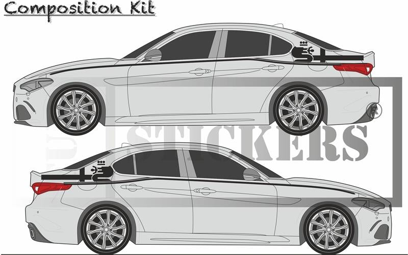 autocollants kit complet pour berline Alfa Romeo