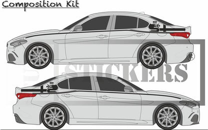 autocollants kit complet pour berline Alfa Romeo