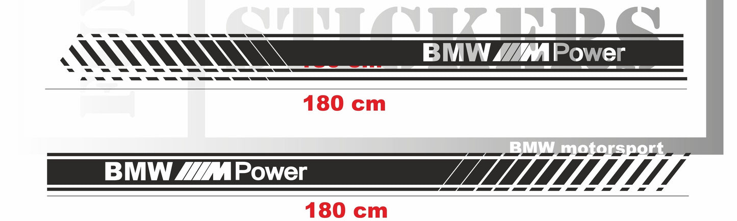 Sticker kit décoration latérales bas de caisse style M motorsport – Compatible toutes bmw