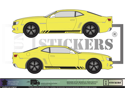 Sticker kit décoration Bandes latérale bas de caisse– Compatible toutes chevrolet
