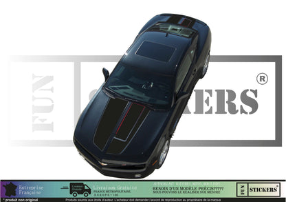 Sticker kit décoration Bandes capot hayon – Compatible toutes chevrolet camaro