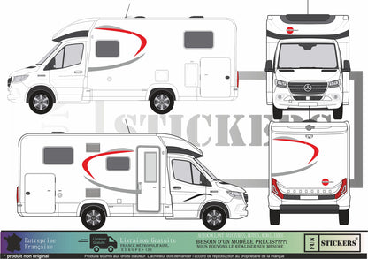 Sticker kit décoration intégral BURSTNER – Compatible toutes marques camping-car