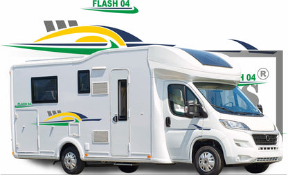 Sticker kit décoration intégral FLASH 04 – Compatible toutes marques camping-car