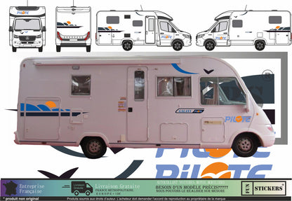 Sticker kit décoration Intégrale Pilote GALAXY – Compatible toutes marques camping-car
