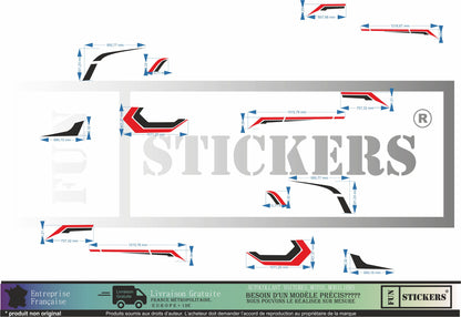 Sticker kit décoration latérale tribal motif – Compatible toutes marques camping-car
