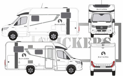 Sticker kit décoration intégral BAVARIA – Compatible toutes marques camping-car