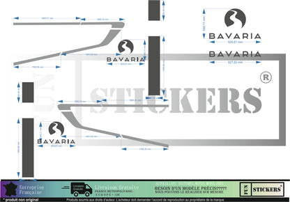 Sticker kit décoration intégral BAVARIA – Compatible toutes marques camping-car