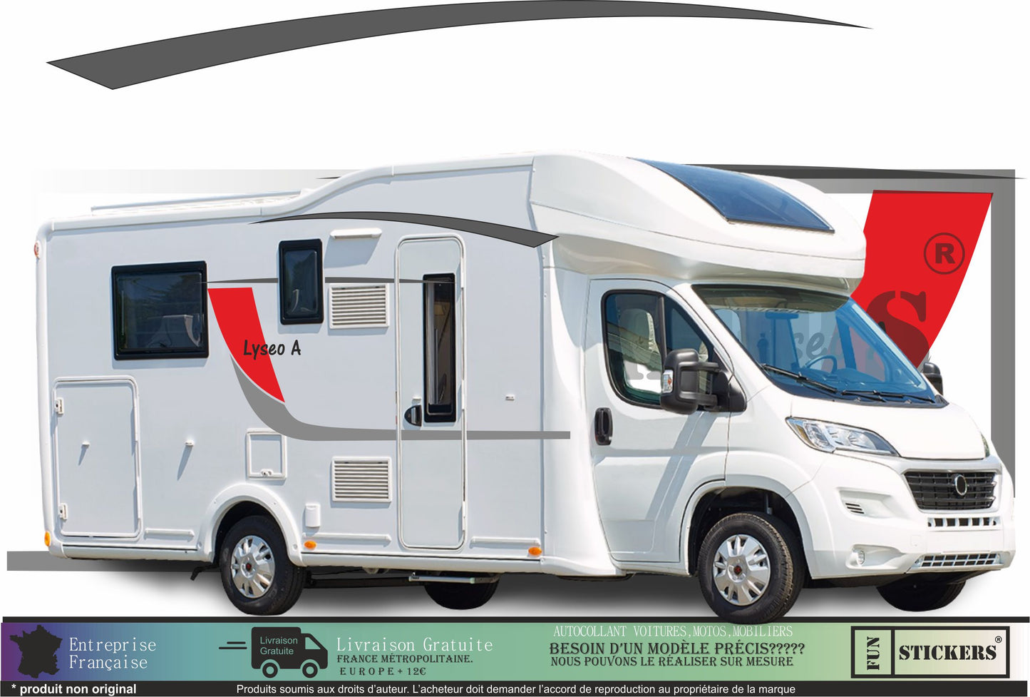 Sticker kit décoration intégrale LYSEO  – Compatible toutes marques camping-car