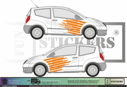 Sticker kit décoration latérales – Compatible toutes Citroen C2