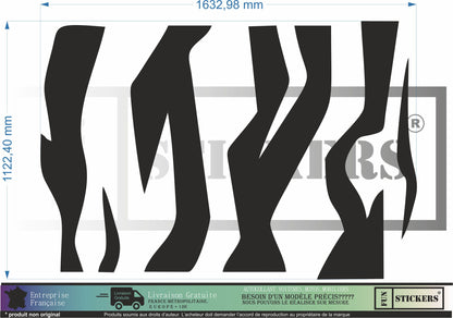 Sticker kit décoration toit zebre DS3 – Compatible toutes Citroën DS3