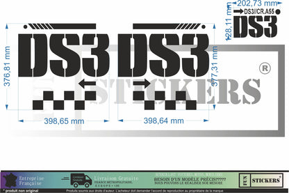 Sticker kit décoration intégral DS3 – Compatible toutes Citroen DS3