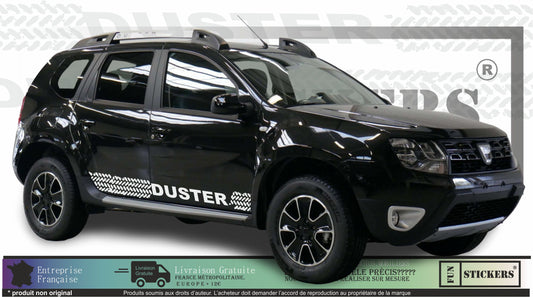 Sticker kit décoration latérale traces pneus Dacia Duster – Compatible toutes DUSTER