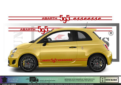Sticker kit décoration bandes latérales bas de caisse esseesse 500  – Compatible toutes Fiat 500