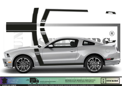 Sticker kit décoration bandes Mustang boss  – Compatible touts modèles Ford