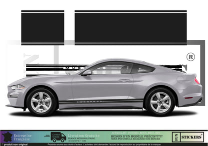 Sticker kit décoration bandes Mustang boss  – Compatible touts modèles Ford