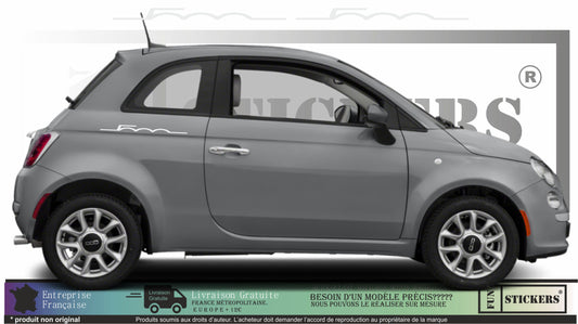 Sticker kit décoration latérales signature 500 – Compatible toutes Fiat 500