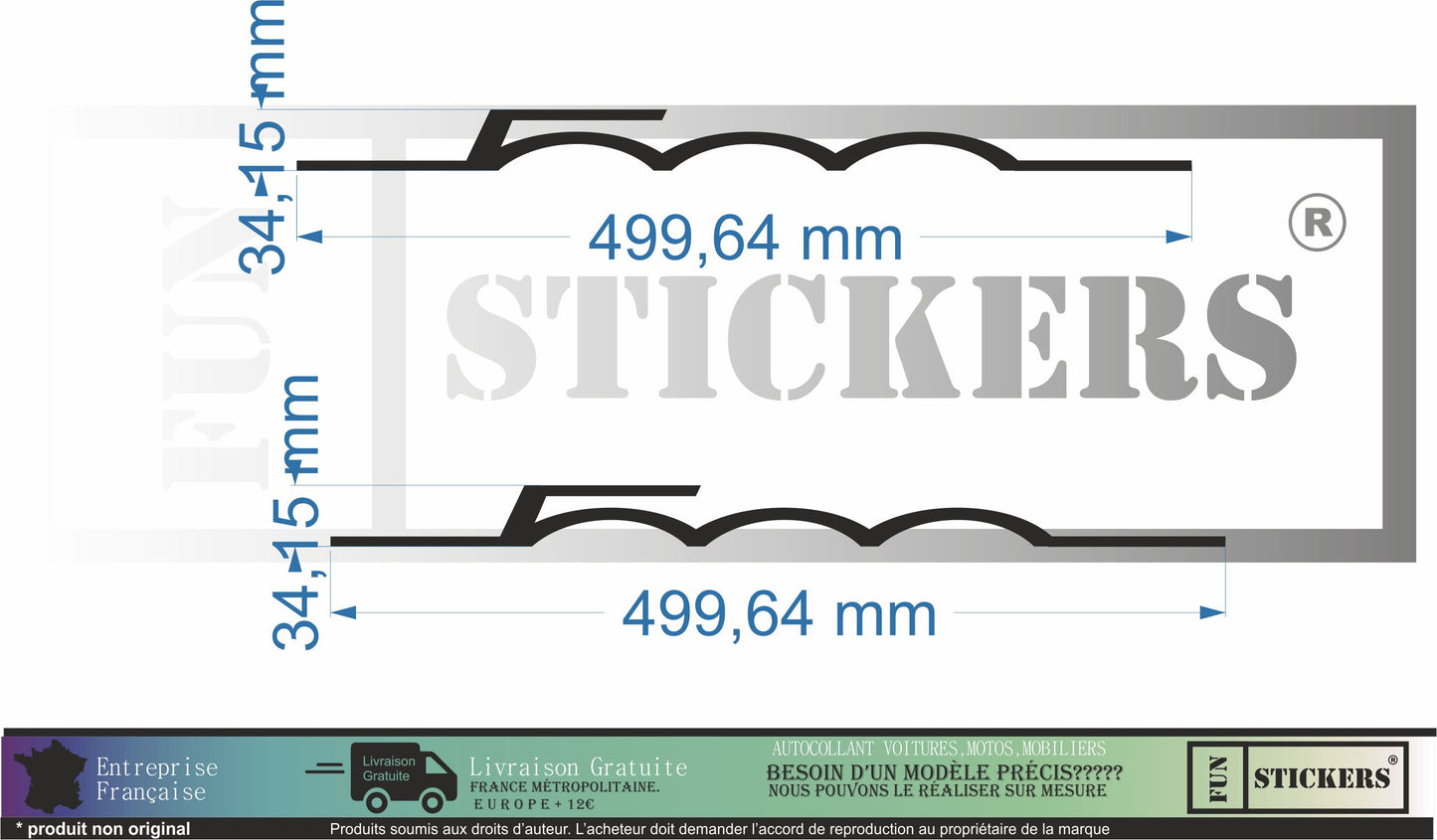 Sticker kit décoration latérales signature 500 – Compatible toutes Fiat 500