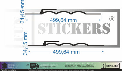 Sticker kit décoration latérales signature 500 – Compatible toutes Fiat 500
