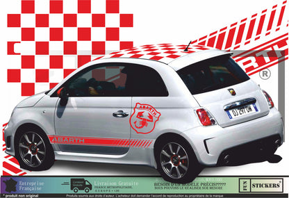 Sticker kit décoration intégral EFFET ABARTH 500  – Compatible toutes Fiat 500