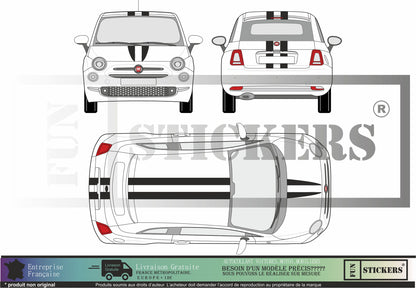 Sticker kit décoration intégral 500 – Compatible toutes Fiat 500