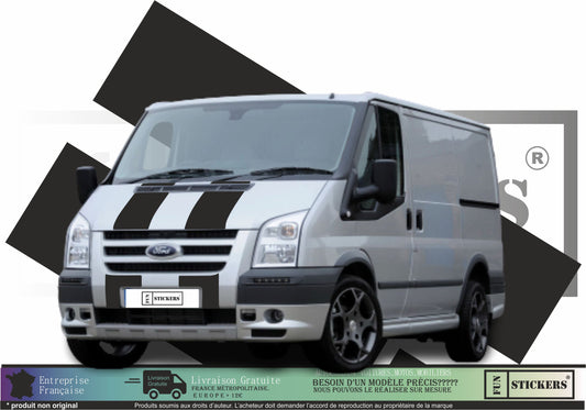 Stickers kit bandes Capot autocollants pour Ford transit sport van