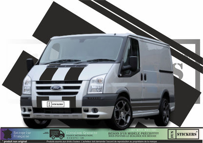 Stickers kit bandes Capot et bas de caisse autocollants pour Ford transit sport van