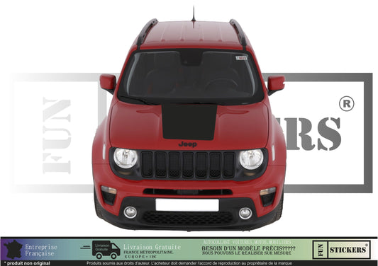 Stickers kit bande autocollant capot pour jeep renegade