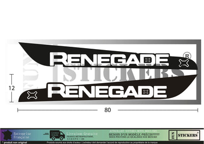 stickers autocollants latérales pour Jeep renegade - kit décoration
