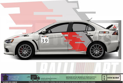 stickers autocollants pour mitsubishi lancer evo - kit décoration intégral tommi makinen