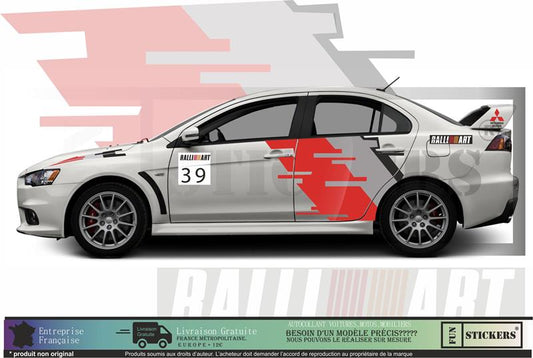 stickers autocollants pour mitsubishi lancer evo - kit décoration intégral tommi makinen