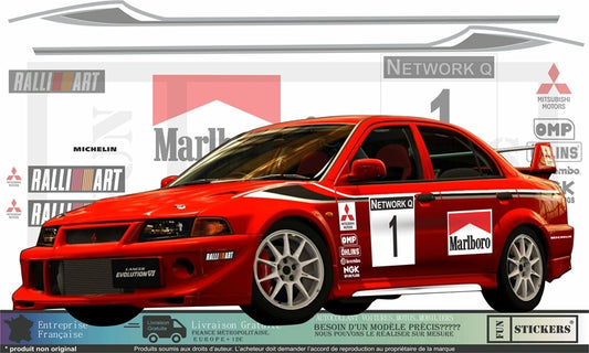 stickers autocollants pour mitsubishi lancer evo - kit décoration intégral anniversaire