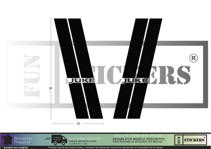 stickers autocollants pour Nissan Juke- kit décoration Bandes latérales