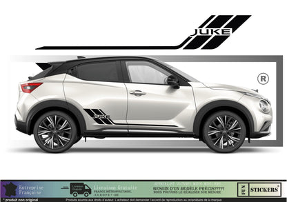 stickers autocollants bandes latérales pour Nissan Juke - Kit décoration adhésif
